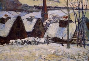 Breton Village In The Snow