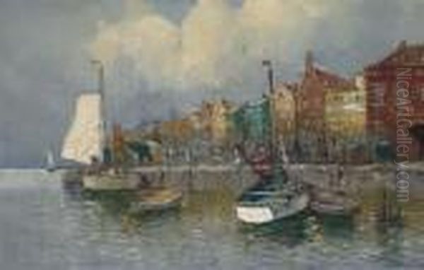 Fishermen Unloading At The Quayside - view 1