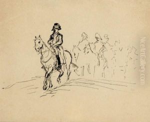 Napoleon A Cheval En Campagne by Paul Wagner