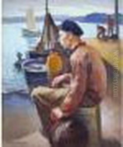 Le Repos Au Port, Douarnenez by Pierre Wagner