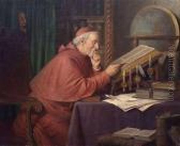 Readingcardinal In His Study - view 1