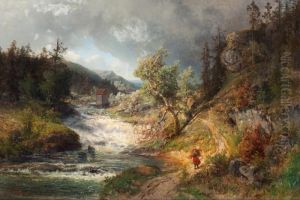 Summer Landscape by Alfred Wahlberg