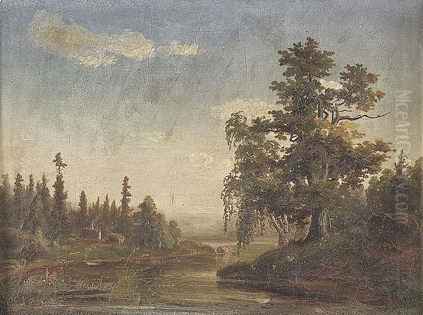 A Landscape With Distant Cabin - view 1