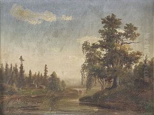 A Landscape With Distant Cabin