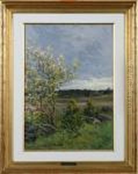 Landskap Med Trad Och Hus - view 1