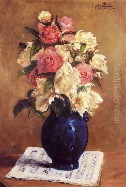 Boquet Of Peonies On A Musical Score - view 1