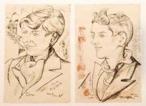 Portrait Studiestitled "john" And "bernard" by Albert Wainwright