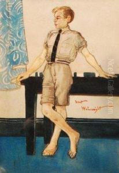 Young Male Instanding Pose To An Interior Setting - view 1