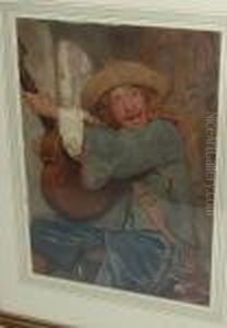 A Cavalier Playing A Guitar by John Wainwright