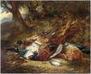 Still Life Of Dead Game; Still Life Of Vegetables And Dead Game by John Wainwright