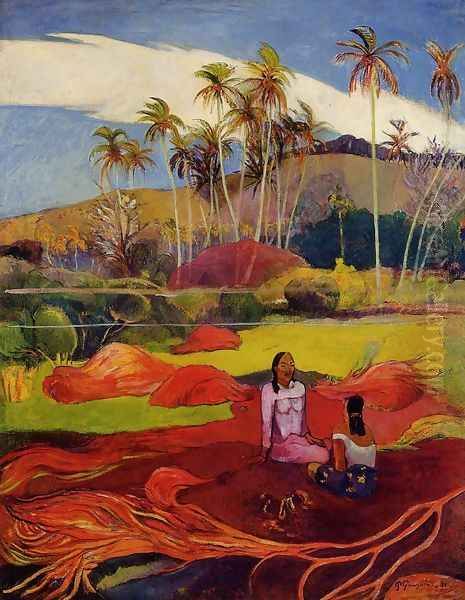 Tahitian Women Under The Palms - view 1