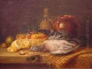 Still Life With Walnuts, Wine, Fruit And Dead Game