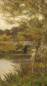 Summer- A Bridge Over A Stream by Edward Wilkins Waite