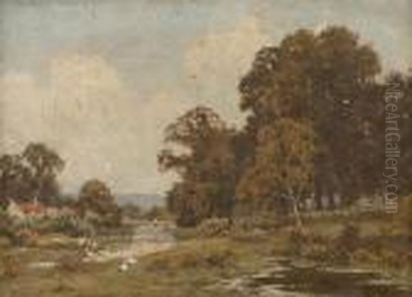 Geese By A Farm - view 1