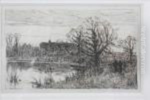 Waite, Rba Paddington At Dusk Pencil by Edward Wilkins Waite