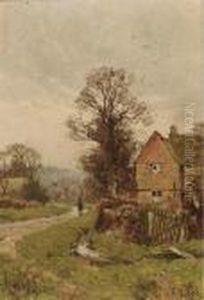 A Figure On A Country Lane