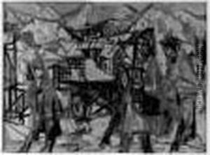Personnages Dans Un Paysage by Charles Walch