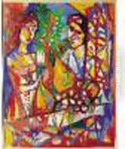 Gouache Sur Papier Signe En Bas A Droite.