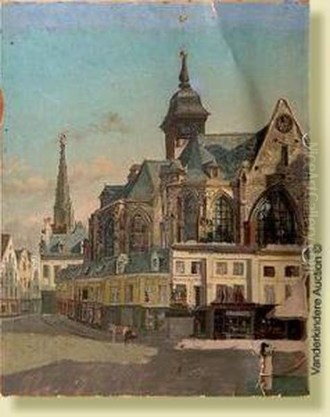 L'eglisesaint Nicolas Et La Fleche De L'hotel De Ville De Bruxelles - view 1