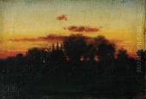 Vecerni Nalada Skostelem Sv. Barbory V Kutne Hore by Anton Waldhauser