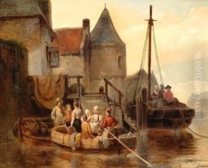Two Moored Boats by Antonie Waldorp