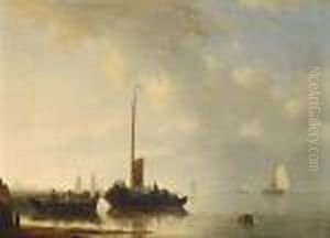 Sailing Vessels Off The Dutch Coast by Antonie Waldorp