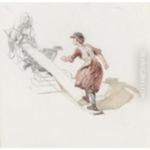 The See-saw by Frederick Walker