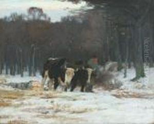 Hauling The Log by Horatio Walker