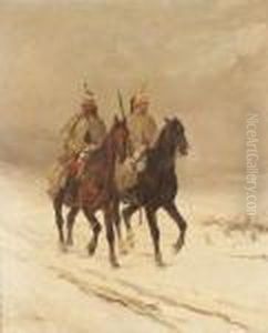 French Dragoons In The Snow