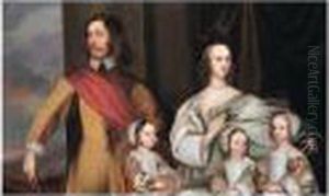 Alexander Popham And His Family by Robert Walker