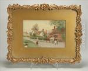 Shoeinga Horse On The Village Street by Robert Hollands Walker