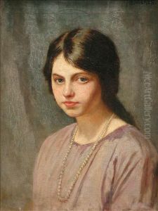 Portrait Of Ayoung Girl With A String Of Pearls, Bust Length