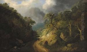 Scene In The Glen Of The Downs by William Guy Wall