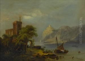 Untitled (boat Alongside The Shore)