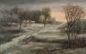 Winter Scene Landscape by William Walls