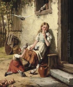 Feeding The Pigeons by Jan Walraven
