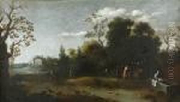 A Rider Passing Through A Country Landscape - view 1