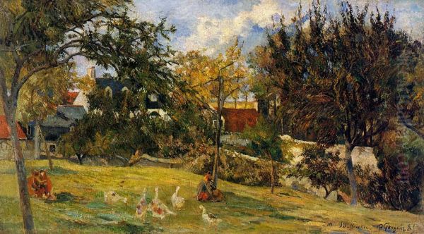 Geese In The Meadow - view 1