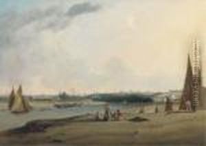 A Paddle-steamer And Other Shipping On The River Avon At Pill, Nearbristol