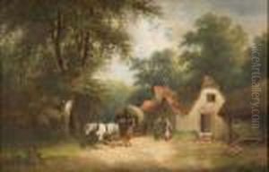 Travelers Stopping At A Roadside
