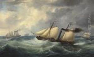 Paddle Steamers In Turbulent Waters