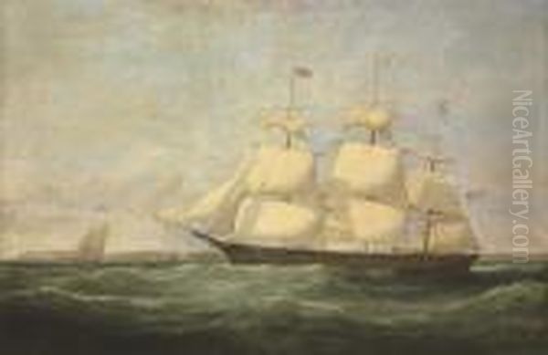An American Clipper Ship Leaving The Mersey - view 1