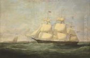 An American Clipper Ship Leaving The Mersey