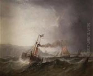 The Paddle Steamer 'queen Of The Isle' Off Douglas, Isle Ofman