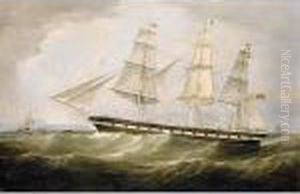 The Clipper Ship Sir John Lawrence 'hove To' For Taking The Pilot Off The Great Orme by Samuel Walters