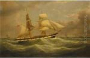The Brig Spheroid "hove To" Off The South Foreland by Samuel Walters