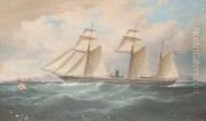 The American Confederate Raider Alabama Inward Bound Off Anglesey,north Wales