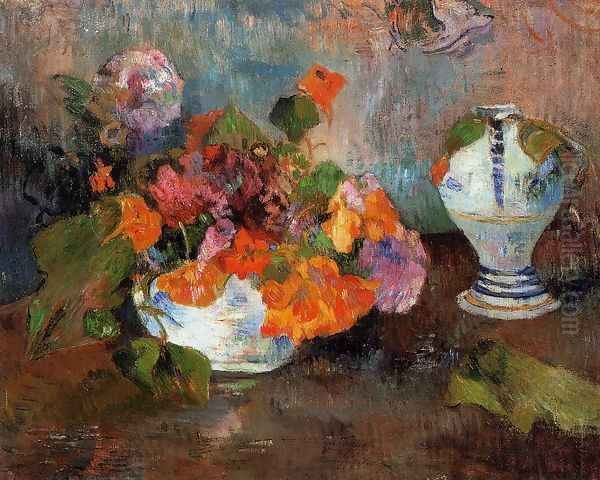 Vase Of Nasturtiums - view 1