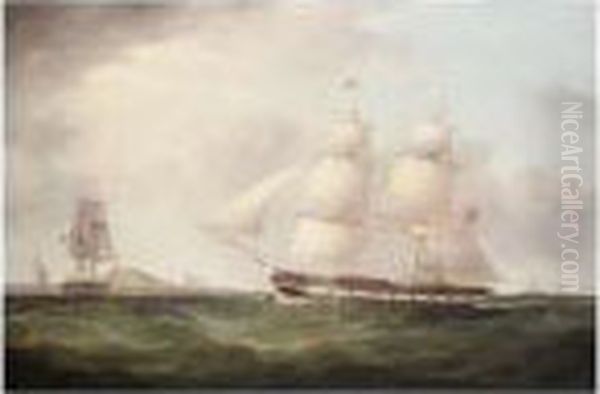 The Brazil Packet In Two Positions Off The Coast - view 1