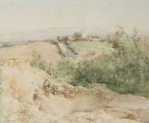 In The Sand Pit by Edward Arthur Walton